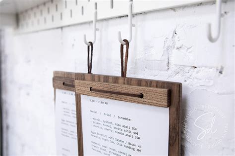 Buy Wooden Menu Holder with Leather Lace-Menu Board for Restaurant ...