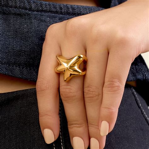 Buy Gold Star Open Ring Online