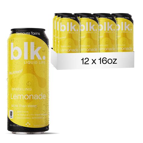 Amazon.com: blk. Natural Alkaline Sparkling Mineral Water Electrolyte ...