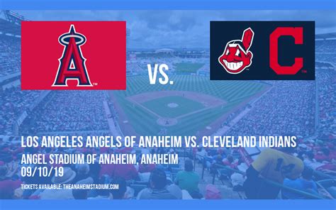 Los Angeles Angels of Anaheim vs. Cleveland Indians Tickets | 10 ...