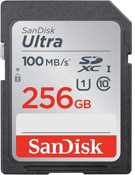 SanDisk 256GB Ultra SDXC UHS-I Memory Card - 100MB/s, C10, U1, Full HD ...