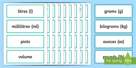 Year 5 2014 National Curriculum Measurement Vocabulary Cards - measure
