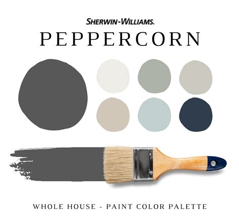 Sherwin Williams PEPPERCORN Color Palette Best Selling Gray - Etsy