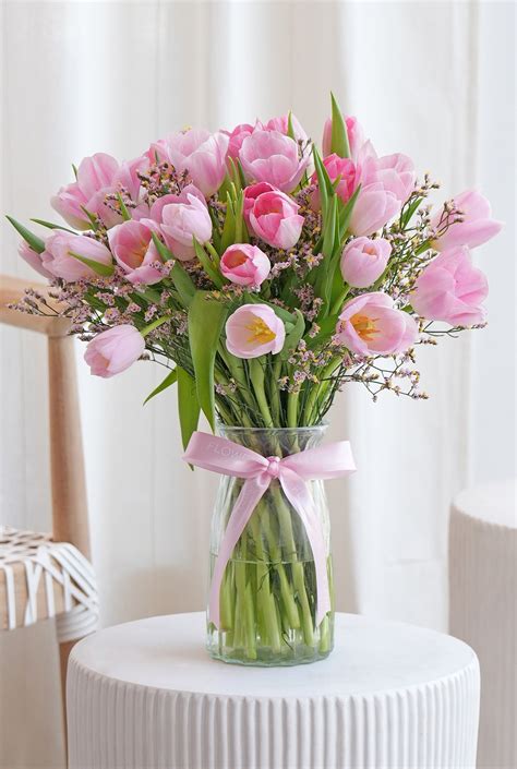 Luxury Pink Tulips Vase | IE Delivery– Flowers.ie