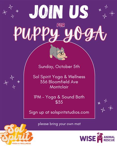 Sol Spirit Puppy Yoga | Wise Animal Rescue