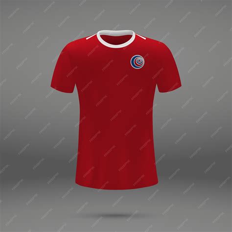 Football kit of costa rica, tshirt template for soccer jersey | Premium ...