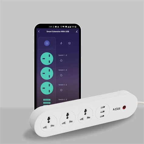 Buy AZIOT 3 Socket USB Smart Extension - Wifi/Bluetooth Enabled in ...