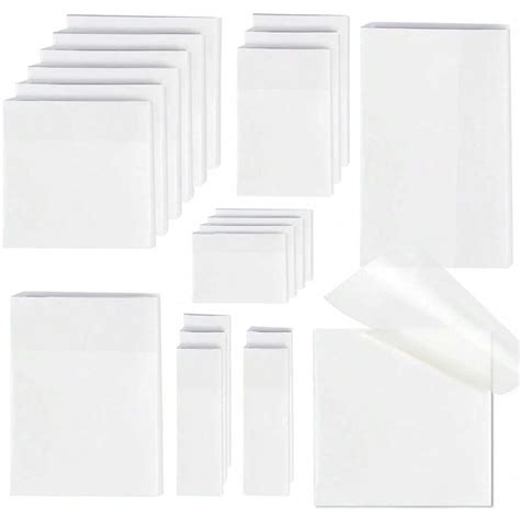 [200 PCS] Transparent, 4 Sizes Clear Sticky Notes Pads, Waterproof Self ...