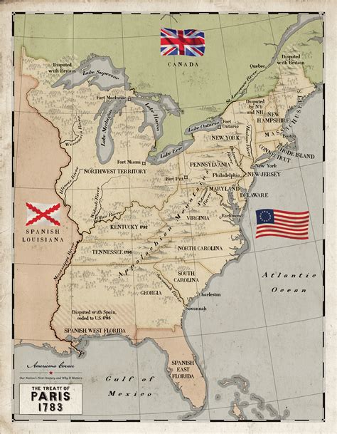 American Revolution Maps: The Treaty of Paris 1783 — Americana Corner