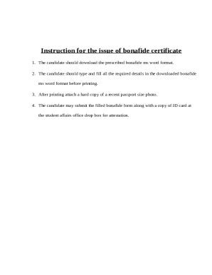 Instruction for the issue of bonafide certificate - nitnagaland ac Doc ...