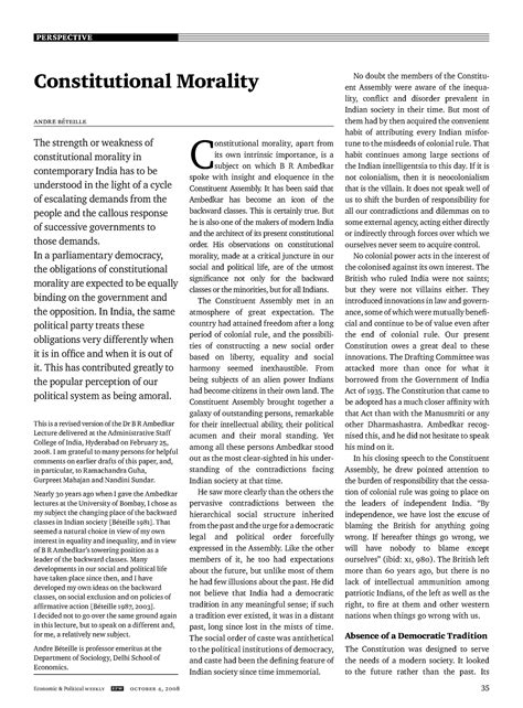 Andre beteille - llll - Economic & Political Weekly EPW october 4, 2008 ...