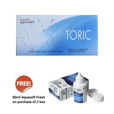 Silklens Aquasoft Silicone Toric Lenses - Monthly (3 Lenses/Box)