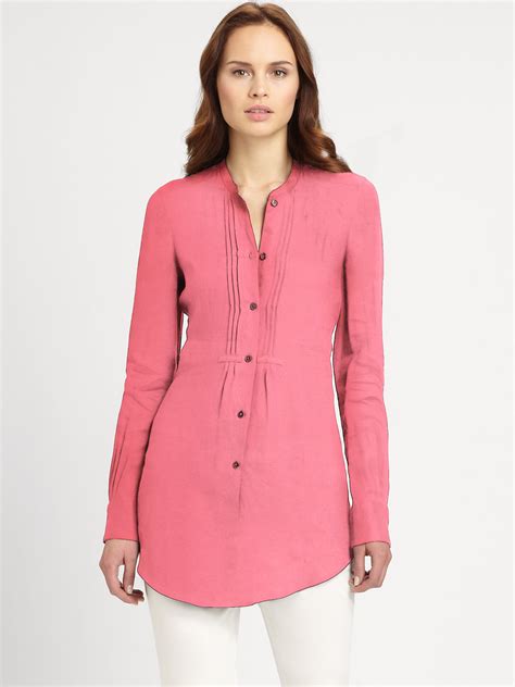 Womens Silk Tunic Blouse