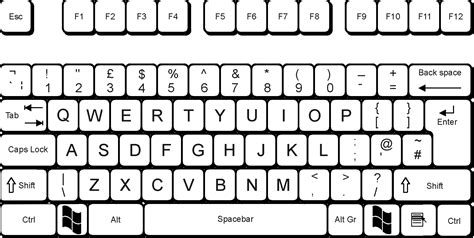 Computer Keyboard Template Printable Blank Printable Puter