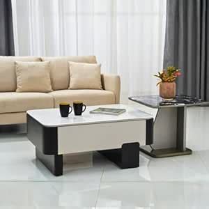 Royaloak Seattle American Glass Coffee Table Set of Two | Tempered ...
