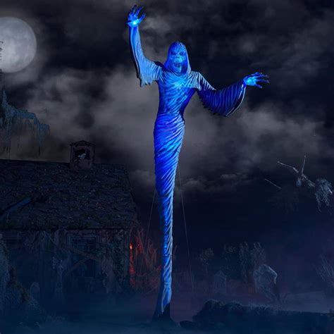 Terrifying 12 Foot Tall LED-Illuminated Towering Ghost | The Green Head