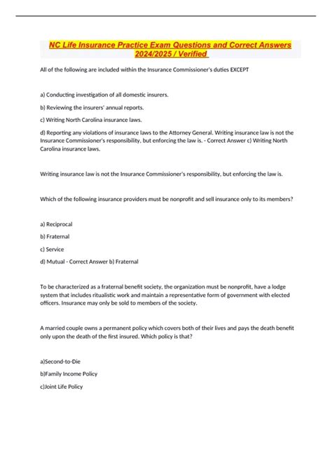 Image result for Life Insurance Exam Practice Questions