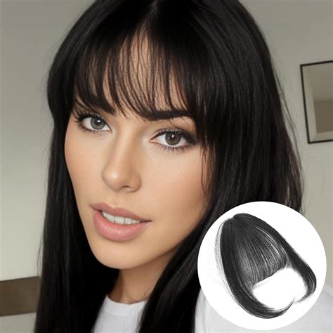 Amazon.com : Bangs Hair Clip 100% Human Hair, Wispy Bangs Clip in Hair ...