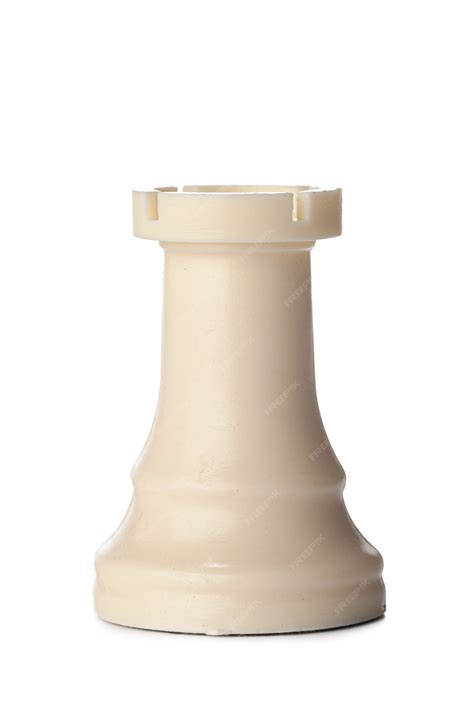 White chess piece isolated on white background | Premium Photo