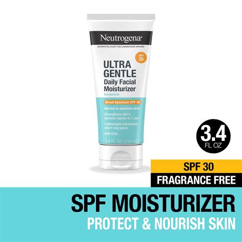 Neutrogena Ultra Gentle Daily Face Moisturizer with SPF 30, 3.4 fl. oz ...