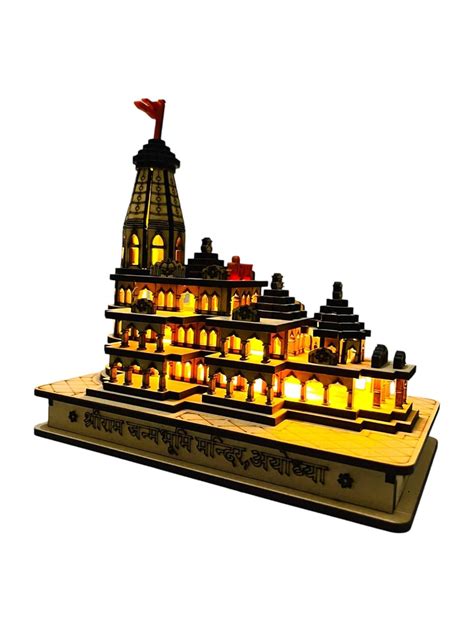SAFEDEAL® Shree Ram Mandir Ayodhya Model, Exclusive 3D Wooden ...