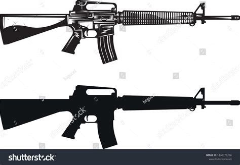 Crossed M16 Silhouette