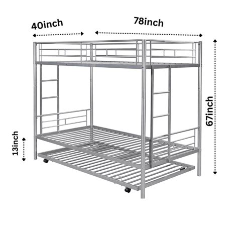 HD Metal Twin Bunk Cot with Trundle — SPARKENZY (GSTIN:33ATWPG4413E1ZU)