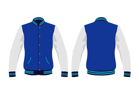 Varsity Jacket Mockup on Blue White Graphic by edywiyonopp · Creative ...