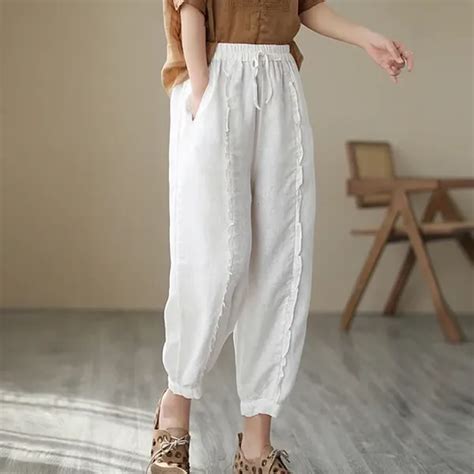 SIDDHO HUM Women's Gathered frill detailed loose Pant Price in India ...