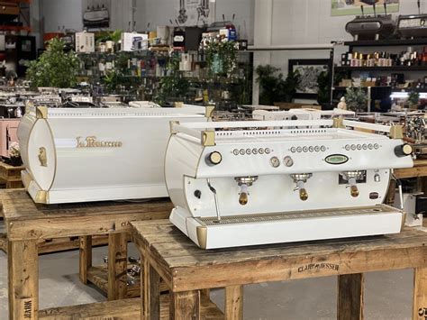 La Marzocco GB5 3 Group Custom White & Gold - Coffee Machine Warehouse ...