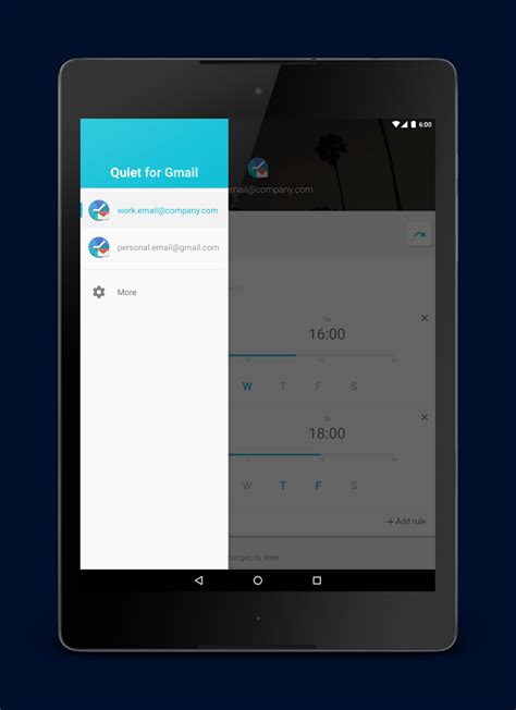 Con l'app Quiet for Gmail potrete pianificare la disattivazione degli ...