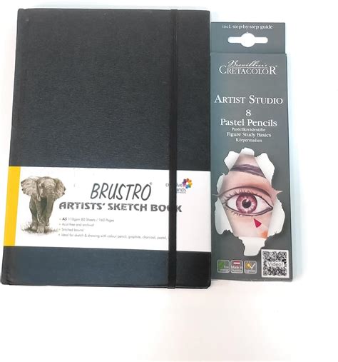 Brustro Artists Sketch Book Stitched Bound A5 110GSM /160 Pages (80 ...