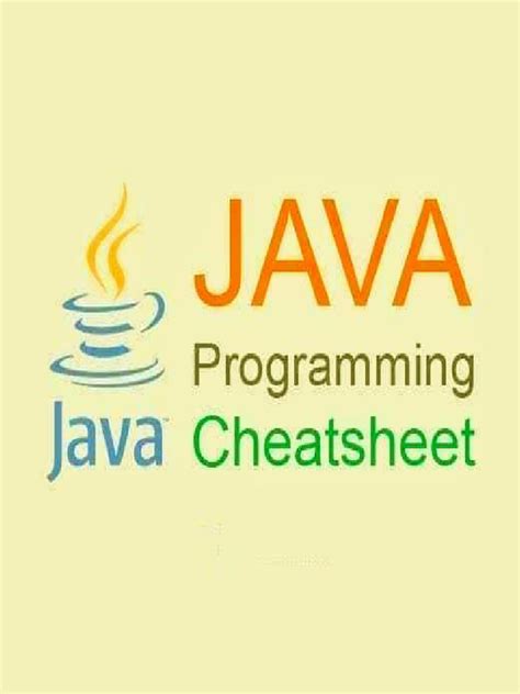 Image result for Java Cheat Sheet Printable