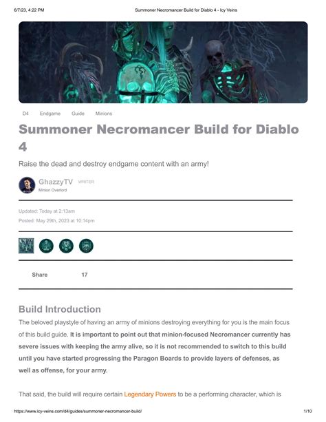 Summoner Necromancer Build Leveling Guide 的图像结果
