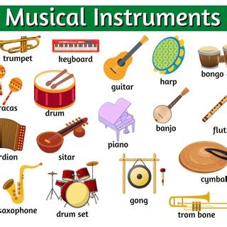 Image result for Musical Instruments Chart for Kids