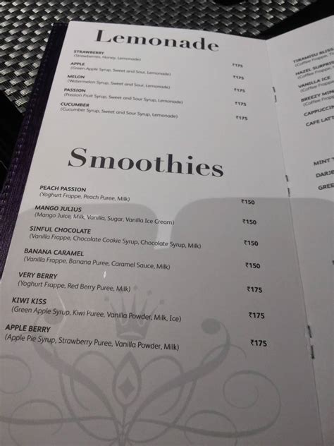 Menu at Cafe De Luxe, Chennai, Phoenix Market City, Food Court, 3rd ...