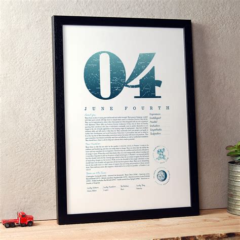 June 4th Birthday Print - Make it with Words