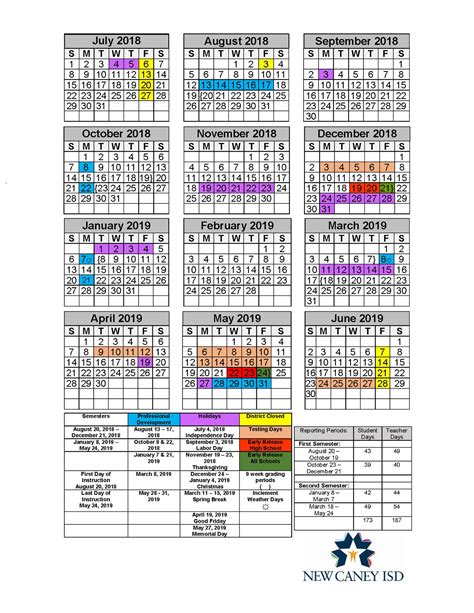 New Caney ISD - Academic Calendar 2018-2019 The 2018-2019... | Facebook