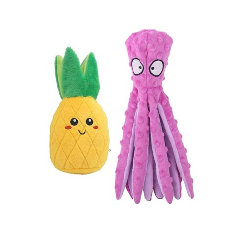 Octopus No Stuffing Crinkle Plush Dog Chew Toys, | Ubuy India