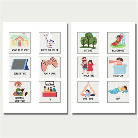 Printable Non-verbal Cue Cards Printable Pecs Autism - Etsy Norway