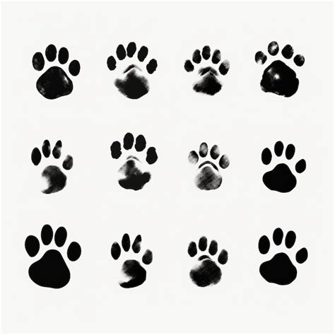 Minimalist pomeranian paw prints vector graphic for wallpapers and ...