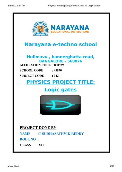 Rezultat imagine pentru Physics Investigatory Project Class 12 PDF