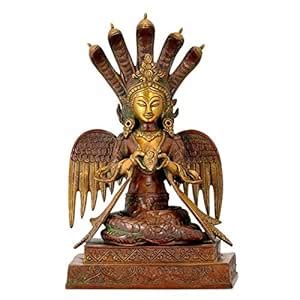 Gangesindia Naga Kanya Brass Sculpture : Amazon.in: Home & Kitchen