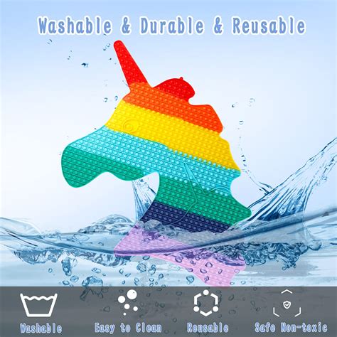 Big Unicorn Popit Fidget Toys Jumbo Giant Rainbow Pop Bubble It Push ...