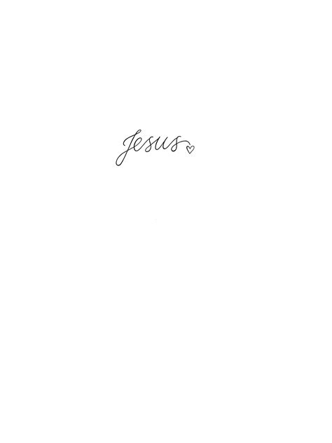 Cursive Jesus Tattoo