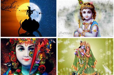 Poster 4 Combo, Bal Krishna, Lord Krishna Poster | Radha-Krishna,Laddu ...