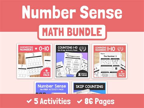 Number Sense Math Bundle / Counting Worksheets & Number Activities | Teaching Resources