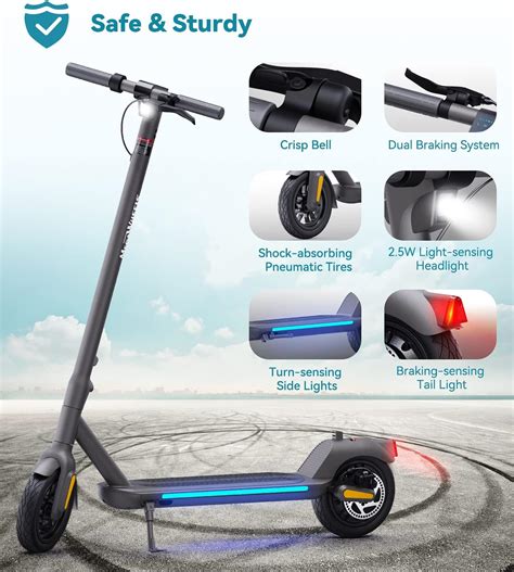 Buy MEGAWHEELS Electric Scooter Adults, Up to 18.6 Miles Range & 15 ...