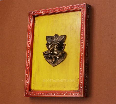 Brass Kirti Mukha Wall Mask Wooden Frame – CottageArts India