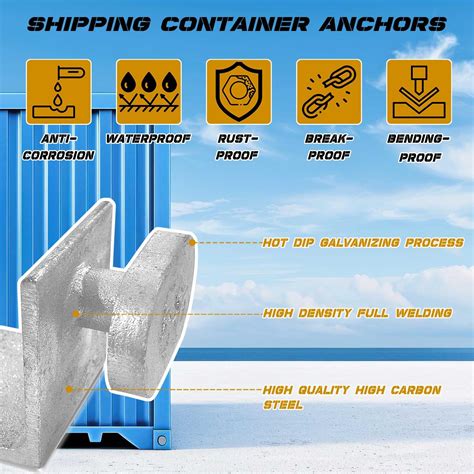 Gjkldcvb 4 Pack Shipping Container Anchors Hot Dipped India | Ubuy